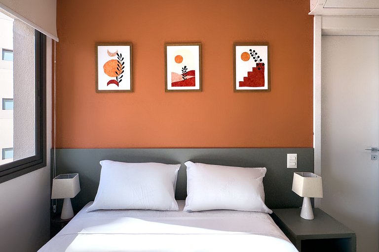 Studio Completo e Elegante no Brooklin