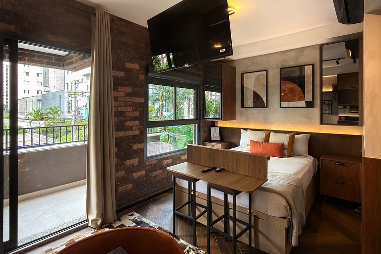 Studio moderno com vista em Moema, SP