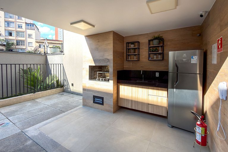 Studio Bela Vista | Varanda, Piscina e Vista