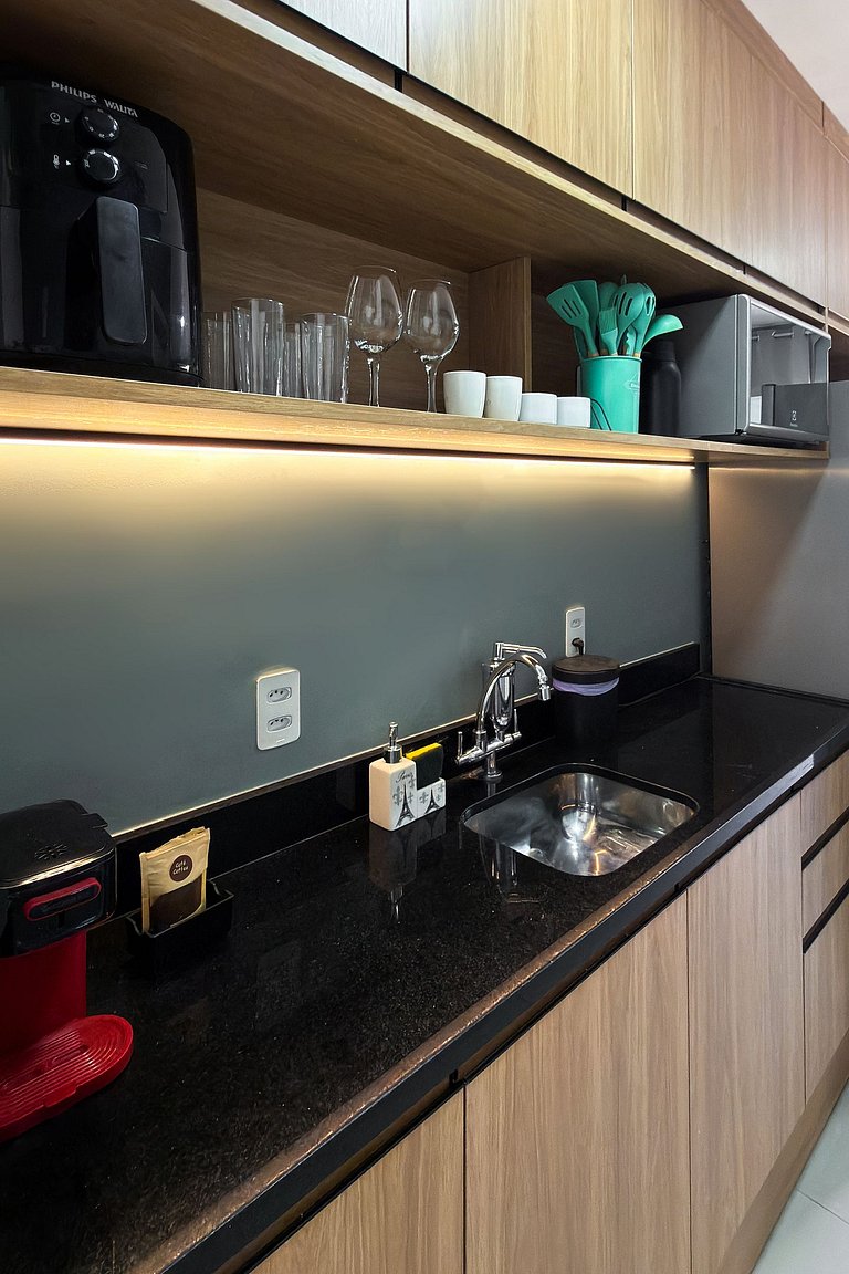 Studio Bela Vista | Varanda, Piscina e Vista