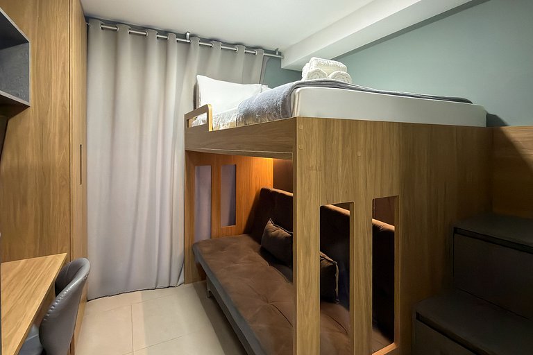 Studio Bela Vista | Varanda, Piscina e Vista