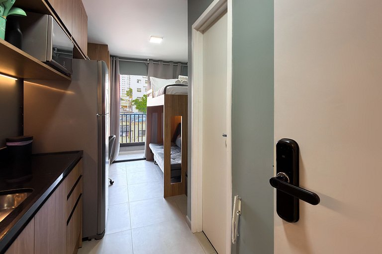 Studio Bela Vista | Varanda, Piscina e Vista