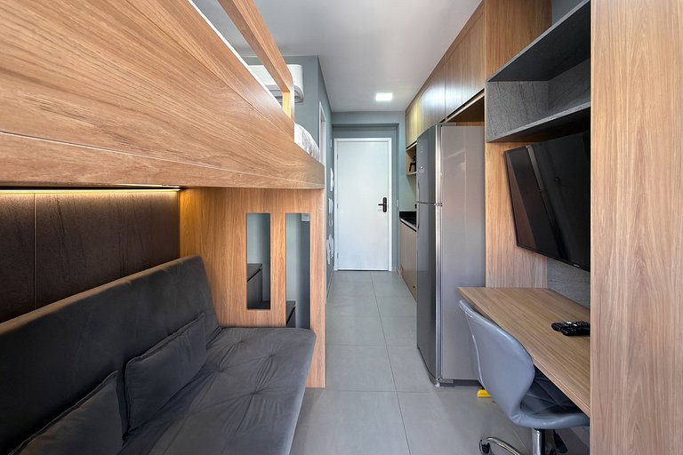 Studio Bela Vista | Varanda, Piscina e Vista