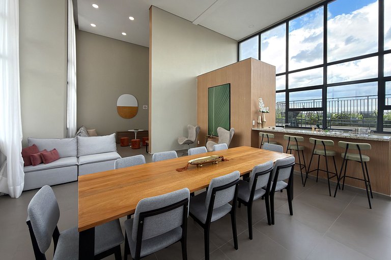 Studio elegante no coração de Campo Belo