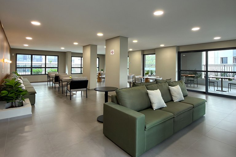 Studio elegante no coração de Campo Belo