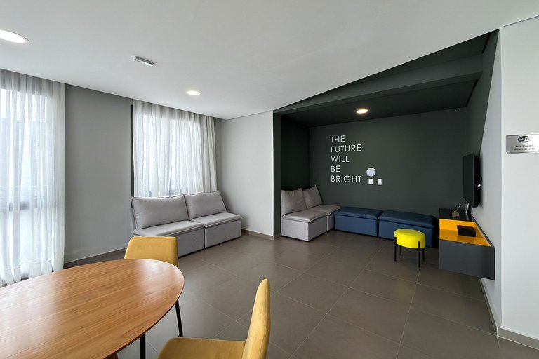 Studio elegante no coração de Campo Belo