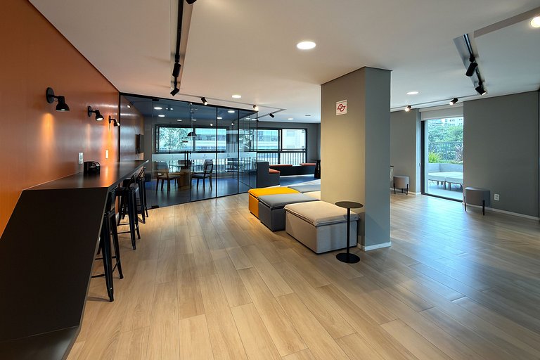 Studio elegante no coração de Campo Belo