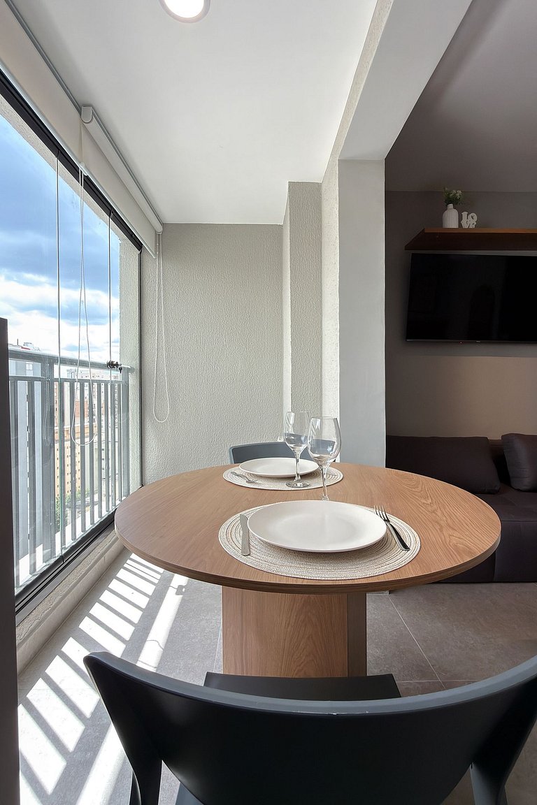 Studio elegante no coração de Campo Belo