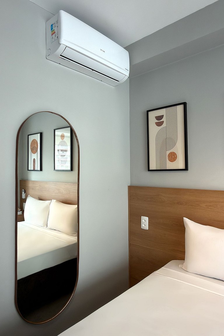 Studio elegante no coração de Campo Belo