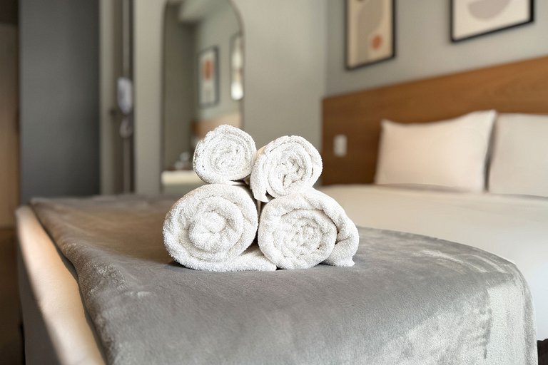 Studio elegante no coração de Campo Belo