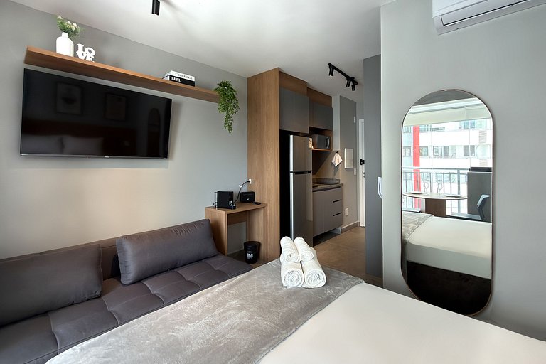 Studio elegante no coração de Campo Belo