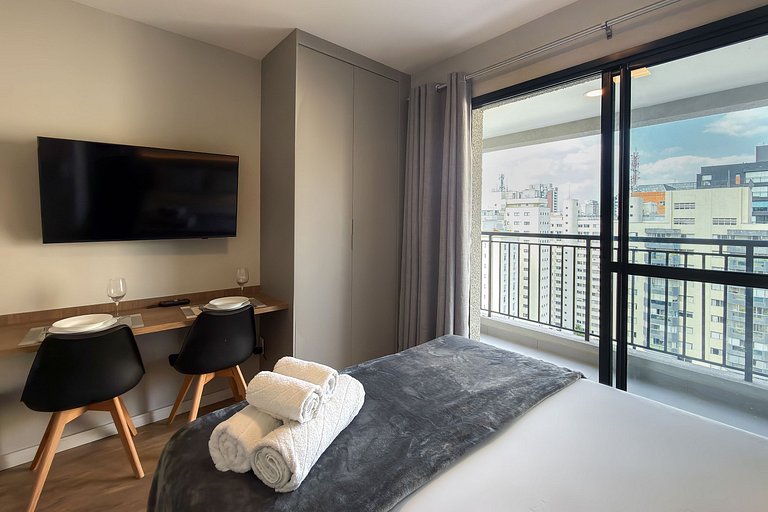 Studio charmoso no coração de Campo Belo